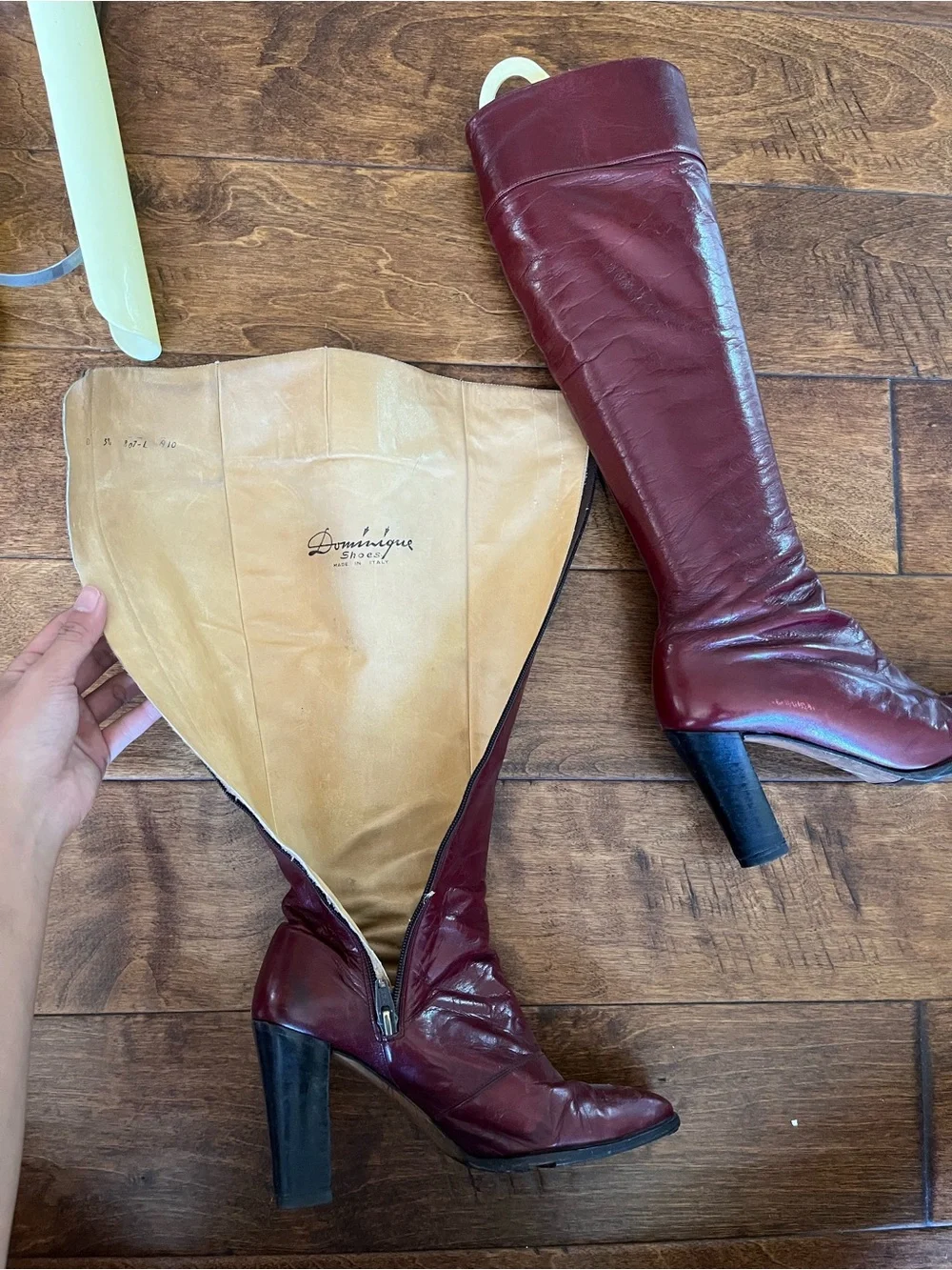 Vintage Italian Leather Dominique Knee High Boots 5.5